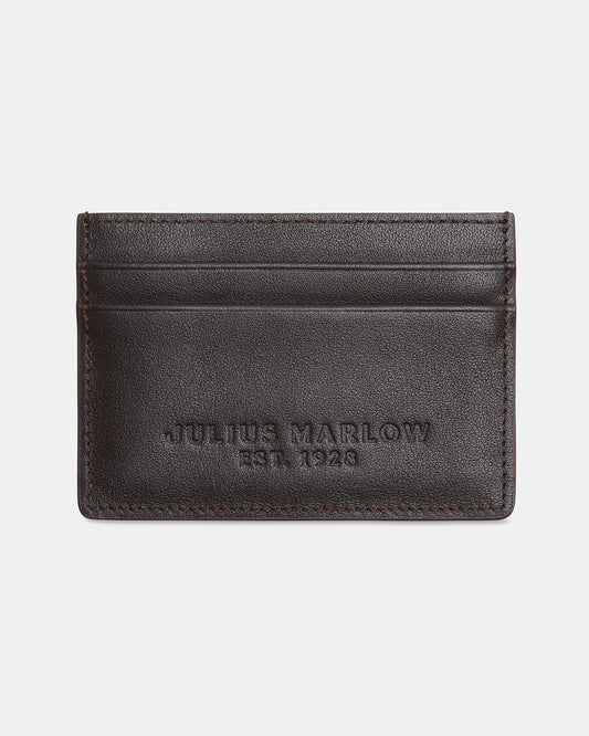 Leather Credit Card Holder  Brown