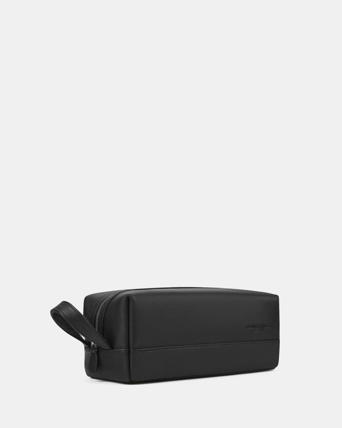 Jm Leather Toiletry Bag Black