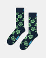 Hibiscus Sock Navy