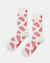 Pizza Sock White