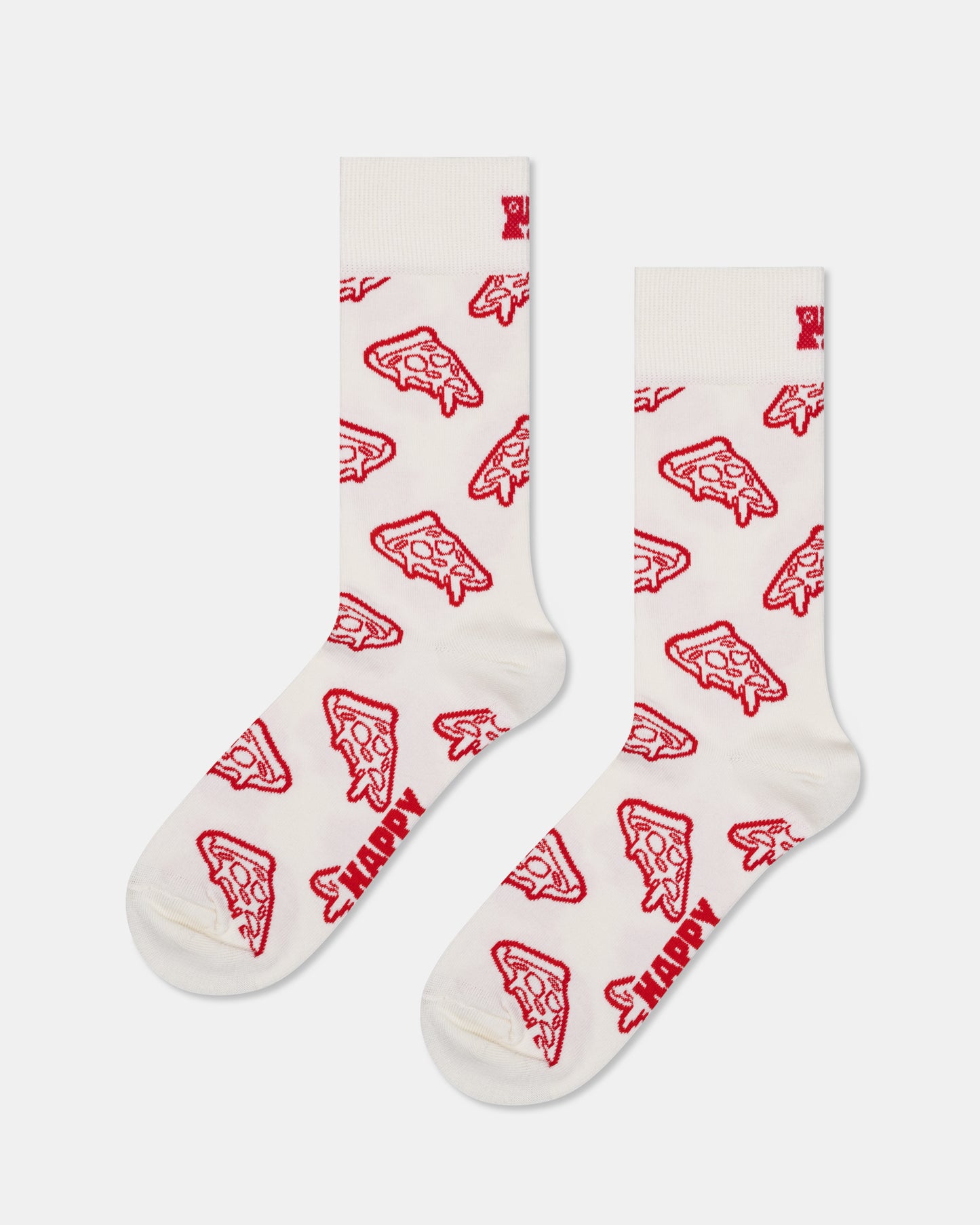Pizza Sock White